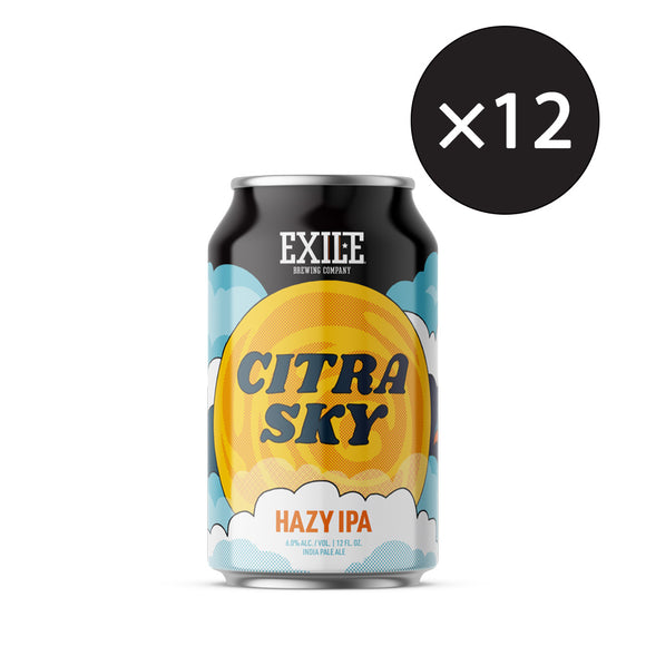 Exile Brewing Citra Sky Hazy IPA 6% 355ml ×12